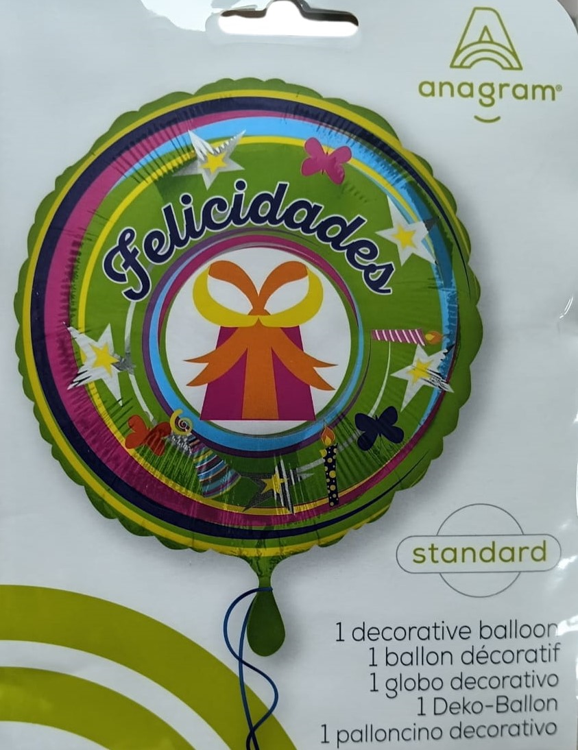 GLOBO MET. FELICIDADES HBD18P