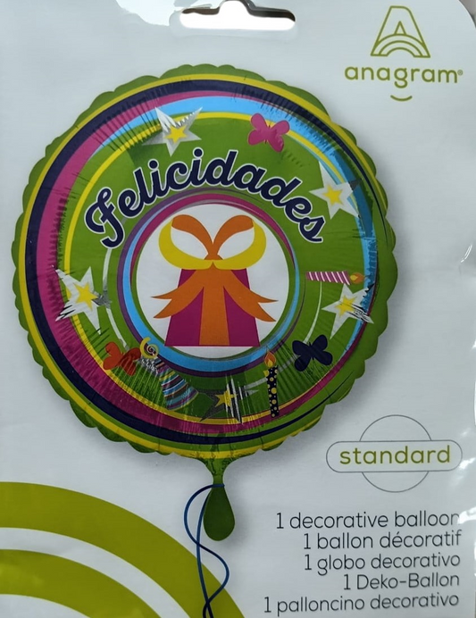GLOBO MET. FELICIDADES HBD18P
