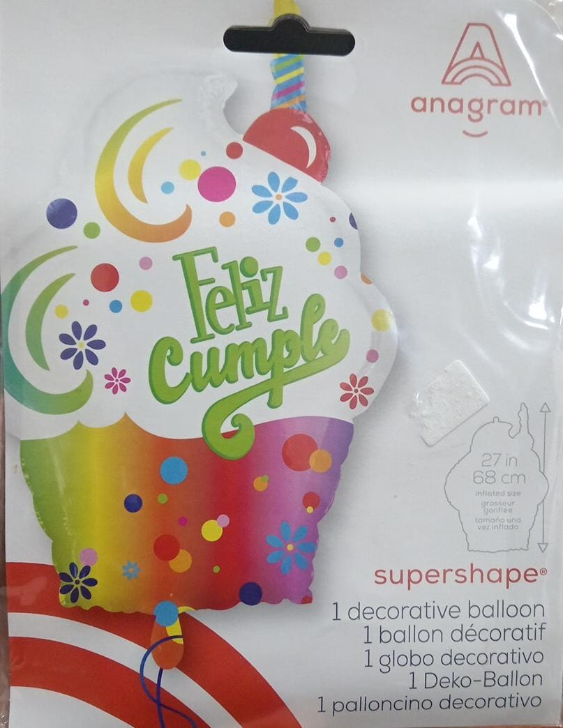 GLOBO SUPERSHAPE FELIZ CUMPLE