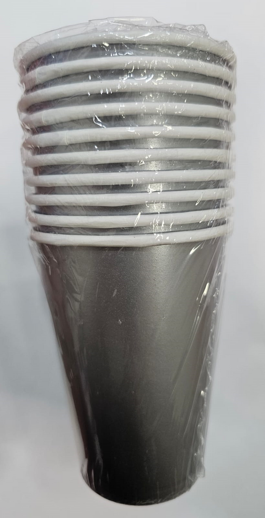 VASOS 12 PZ 10 UDS PLATEADO