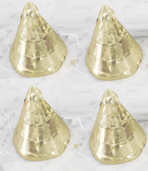 MINI SOMBRERO DORADO 4UDS