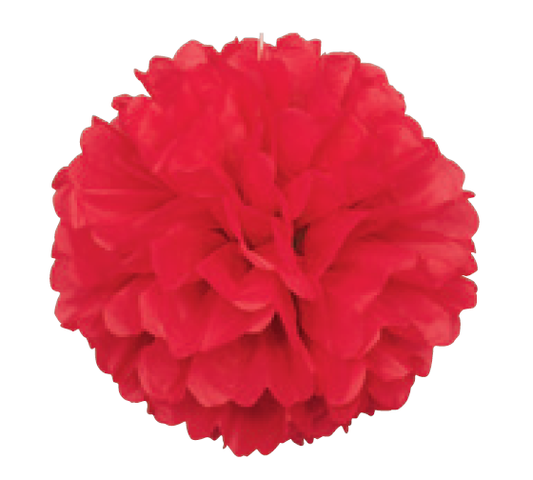 3 COLGANTES FLUFFY ROJO