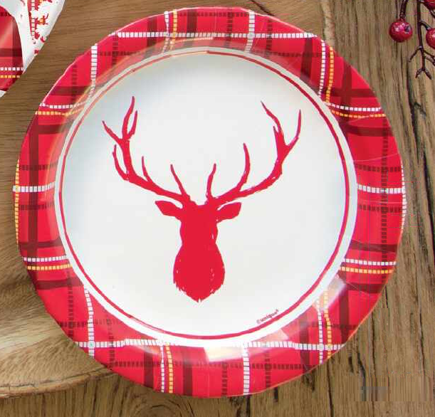 PLATO 7PG RENO ROJO/BCO