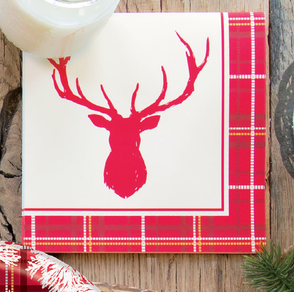 SERV 16UDS LN RENO ROJO/BCO