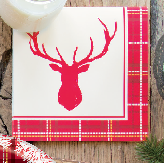 SERV 16UDS LN RENO ROJO/BCO