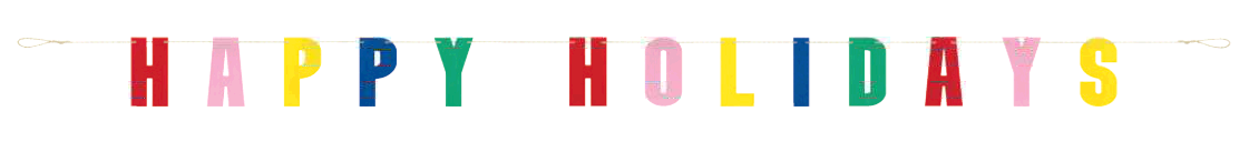 LETRERO HAPPY HOLIDAYS 8PIES