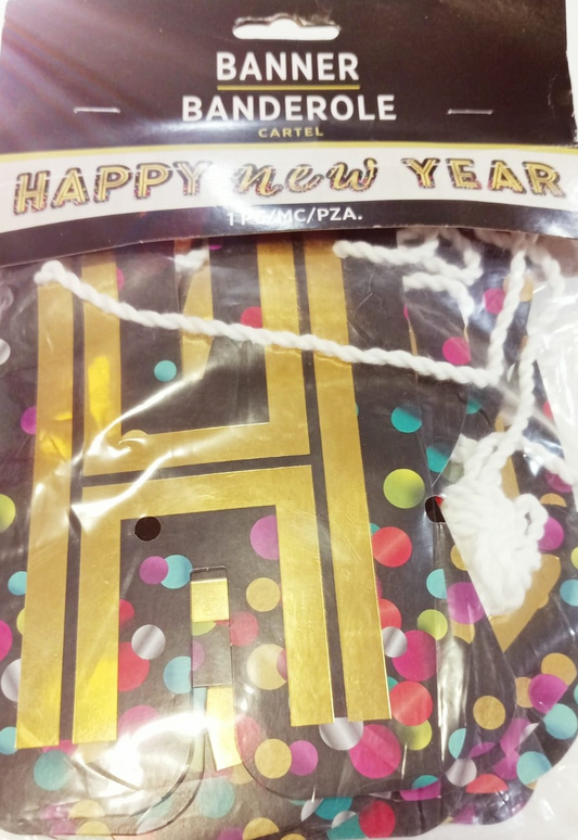 LETRERO HAPPY NEW YEAR 12P