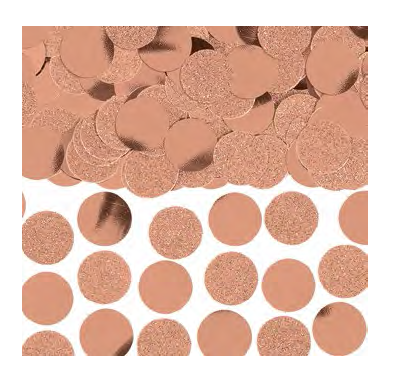 CONFETI CIRCULO ROSEGOLD FOIL