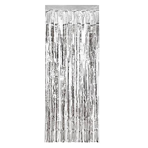 CORTINA DECO PLATEADA ECO