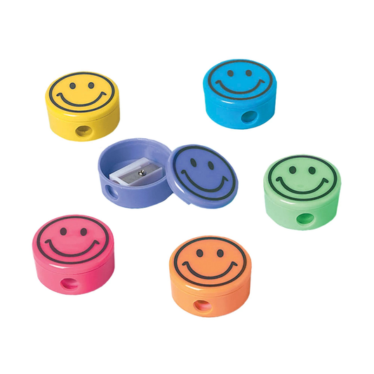 SACAPUNTAS CARITA FELIZ 12UDS