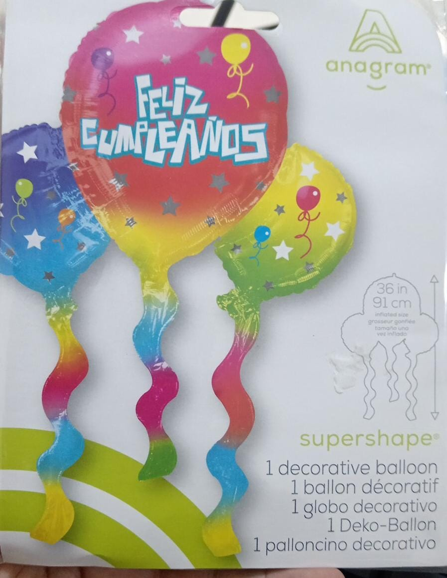 GLOBO SUPERSHAPE HAPPY BIRTHDA
