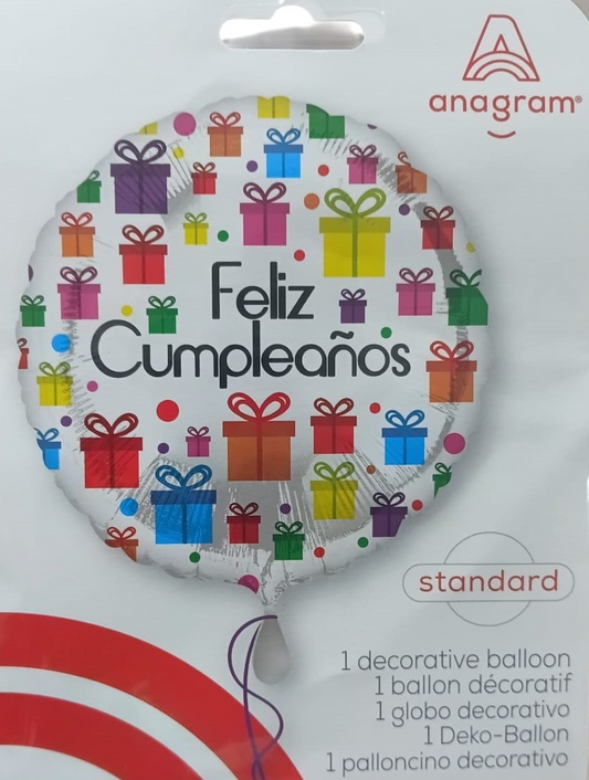 GLOBO 18PG FELIZ CUMPLEANOS
