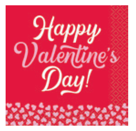SERVILLETAS BN HAPPY VALENTINE