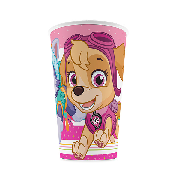 VASOS PAW PINK 6UDS