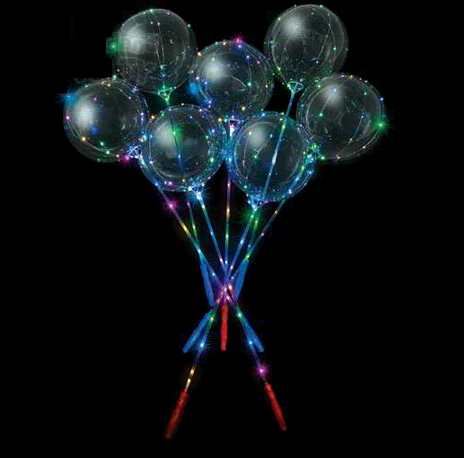 GLOBO TRANSP LUZ LED 18PG