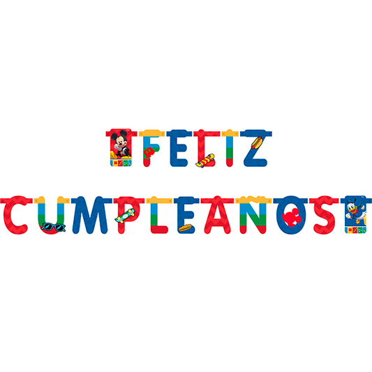 LETRERO FELIZ CUMPLE MICKEY