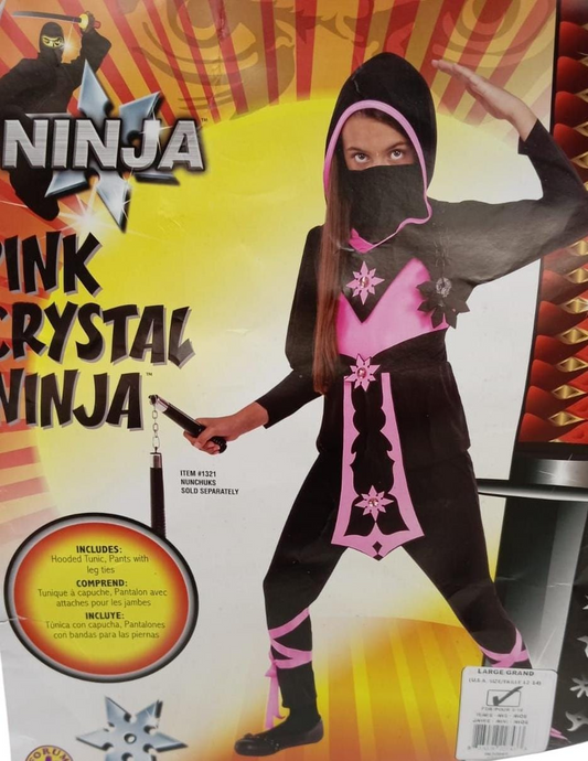 DISFRAZ NINJA ROSA INF LARGE