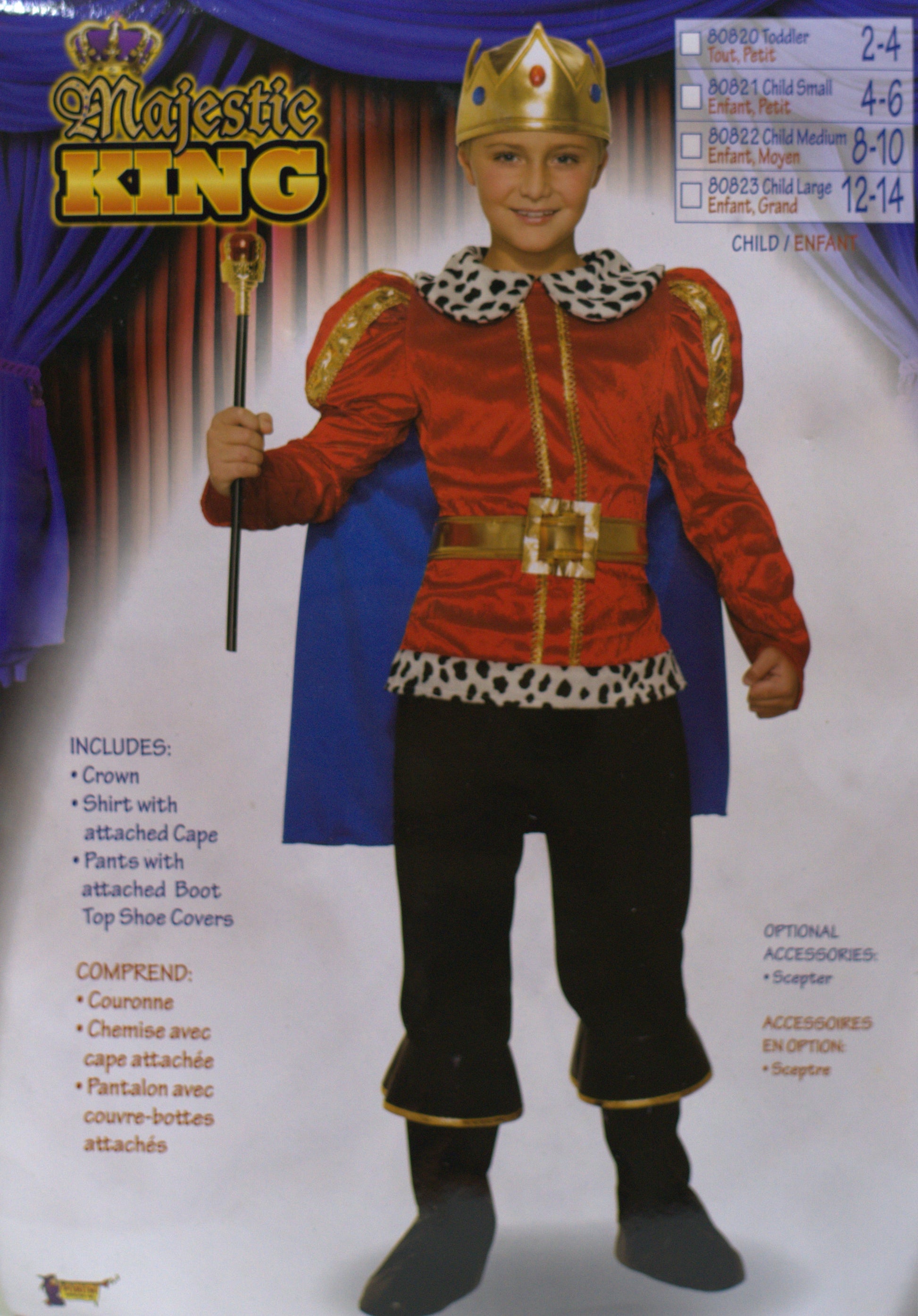 DISFRAZ REY MAJESTIC INF LARGE