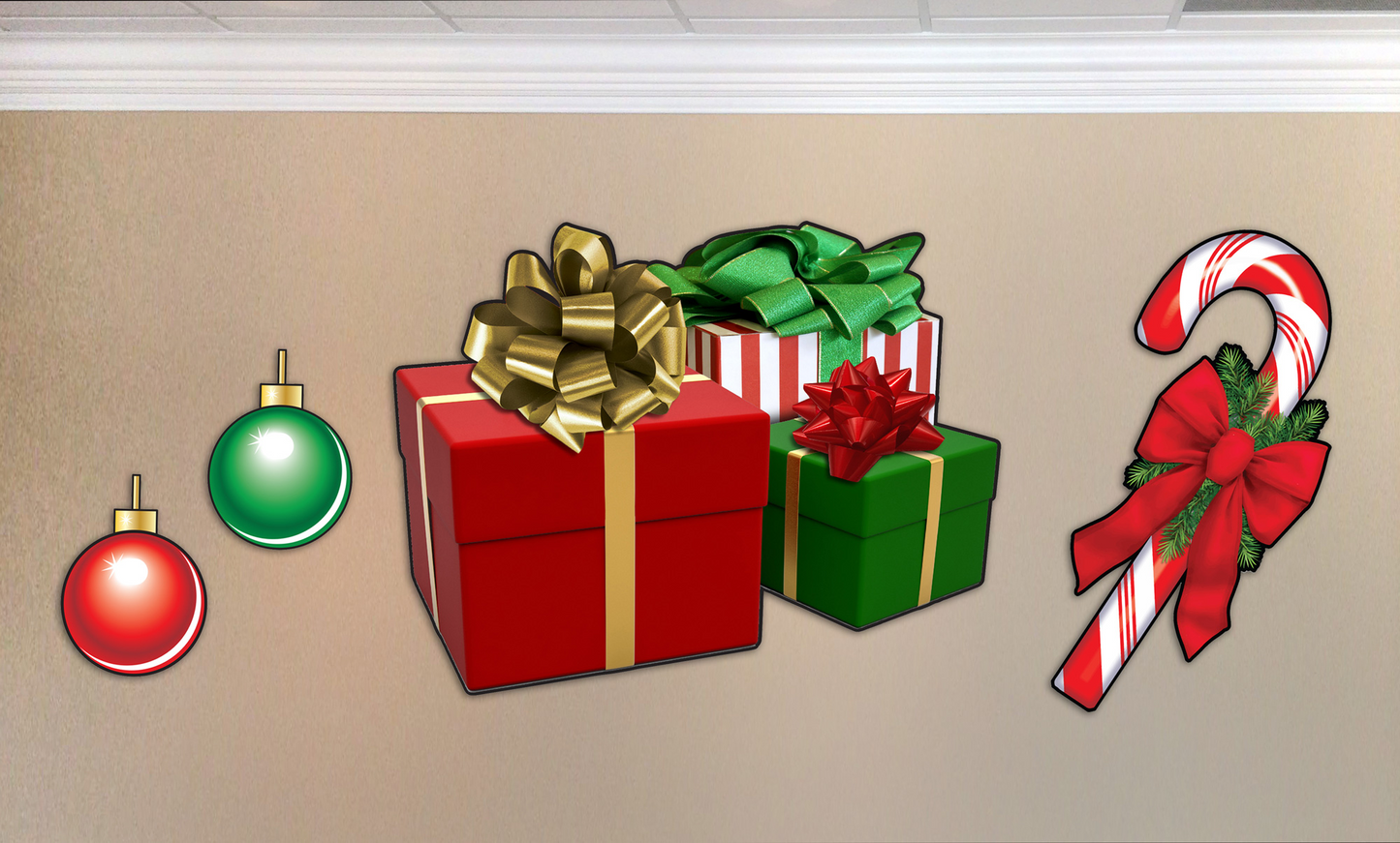 RECORTES BOLAS NAVIDAD 4UDS