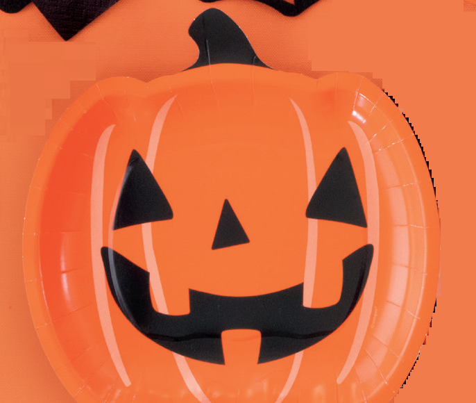 PLATO 9PG FORMA CALABAZA SPOOK