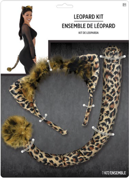 SET LEOPARDA COLA OREJAS