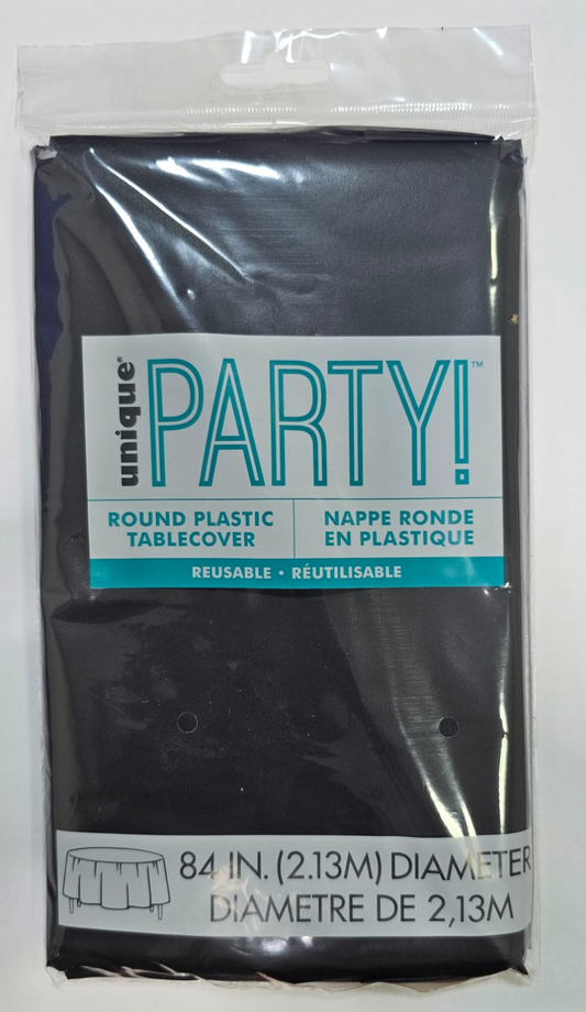 MANTEL PLAST REDONDO NEGRO