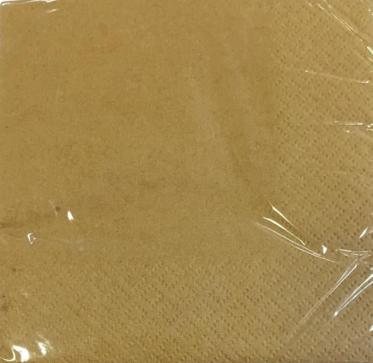 SERVILLETAS 25X25CM ORO 20U