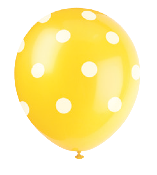GLOBOS TOPOS AMARILLO 12 P 6UD