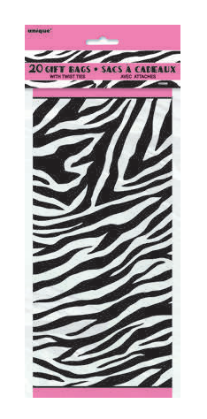 BOLSAS DULCES ZEBRA 20UDS
