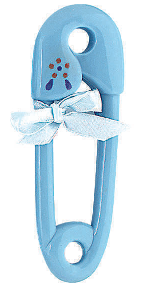 GANCHOS ROPA BEBE AZUL 4UDS