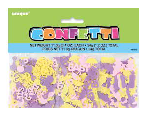 CONFETTI METAL BABY SHOWER ROS
