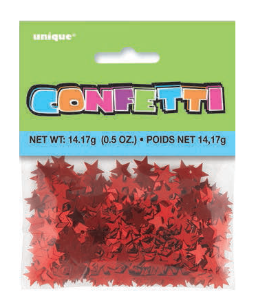 CONFETTI METAL ESTRELLA ROJA