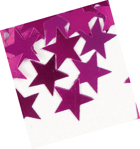 CONFETTI METAL ESTRELLA ROSA