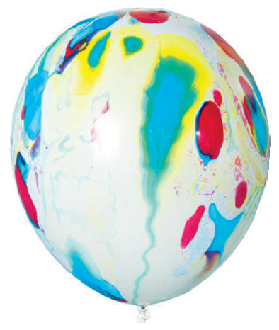 GLOBO LATEX 12PG 6UDS MARMOLIZ
