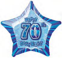 GLOBO MET CUMPLE 70 AZUL PRISM