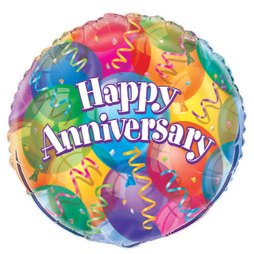 GLOBO MYLAR HAPPY ANIVERSARY B