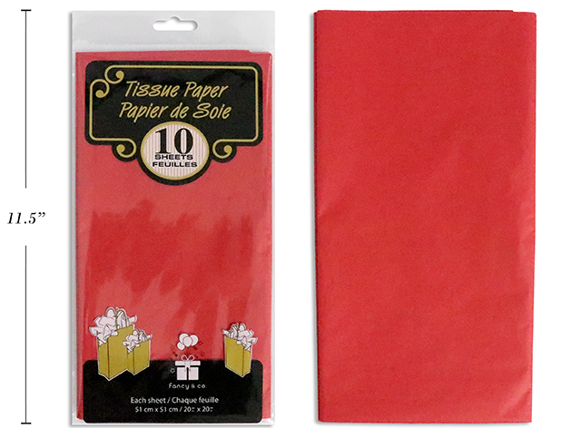 PAPEL TISSUE - ROJO 8-10 UDS