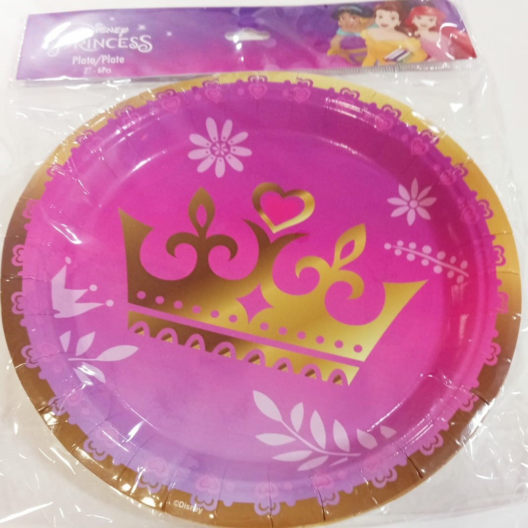 PLATO FIESTA PRINCESAS 6 UDS