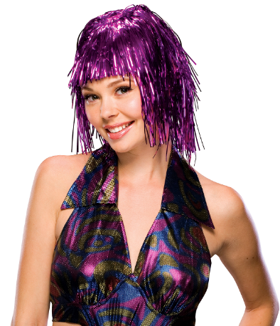 PELUCA TINSEL MORADA