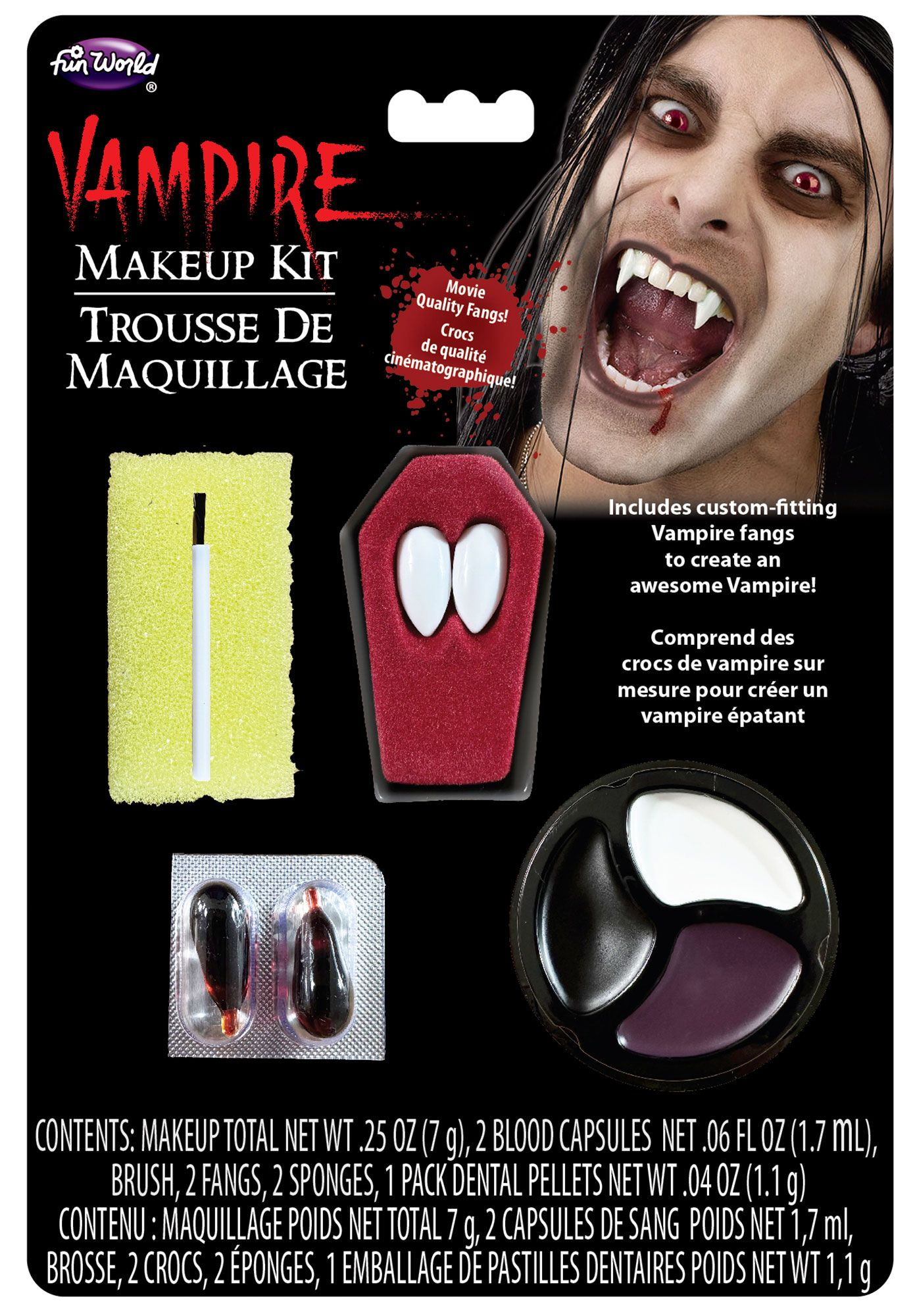 KIT MAQUILLAJE VAMPIRO + ACCES