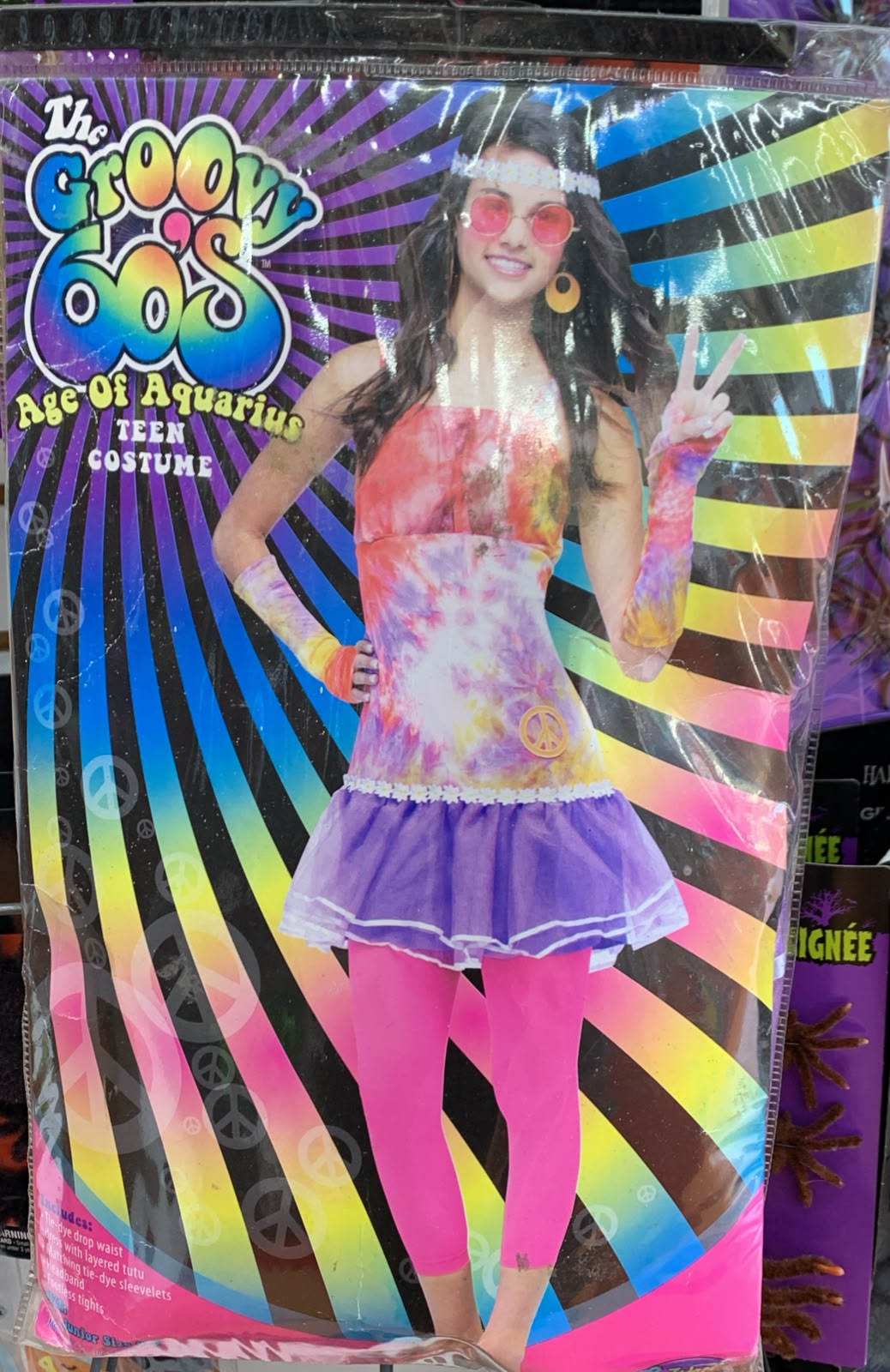 DISFRAZ HIPPIE CHICA "I LOVE 6