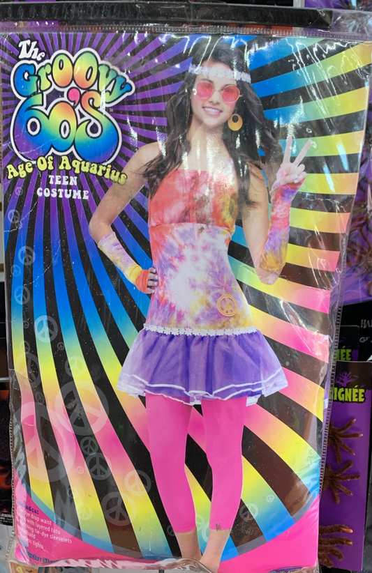DISFRAZ HIPPIE CHICA "I LOVE 6