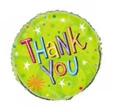 GLOBO MYLAR "THANK YOU"