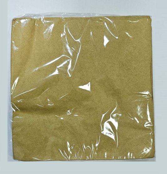SERVILLET ORO LISA 33X33CM 20U