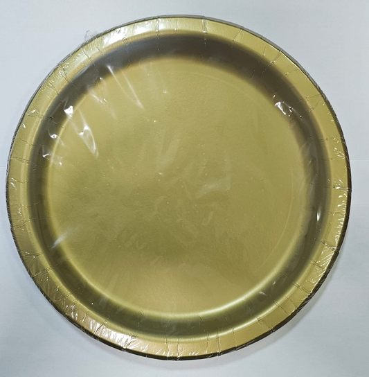 PLATO 8UN 23CM ORO DORADO