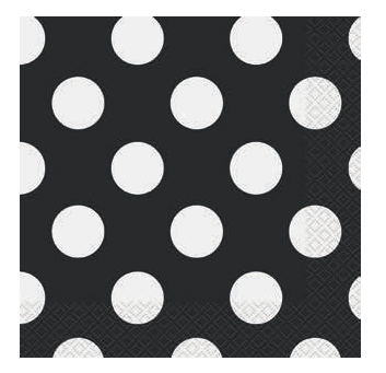SERVILLETAS TOPOS NEGRO 33X33C