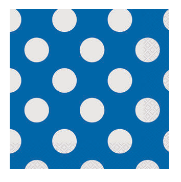 SERVILLETAS TOPOS AZUL 33X33CM