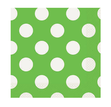 SERVILLETAS TOPOS VERDE 33X33C