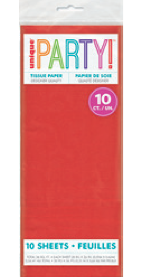 PAPEL DE SEDA ROJO 10UN