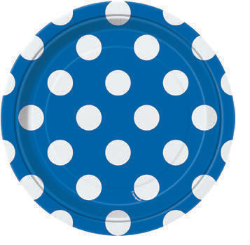 8 PLATOS TOPOS AZUL 18 CM